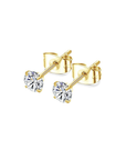 Circular Crystal Titanium Stud Earring