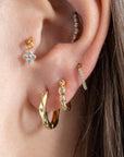 Clover Crystal Dangle Piercing