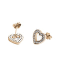 Crystal Heart Stud Earrings