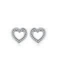 Crystal Heart Stud Earrings