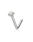 Crystal Nose Piercing L Bar Set