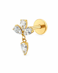 Marquise Drop Crystal Piercing