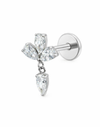 Marquise Drop Crystal Piercing