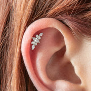 Marquise Crystal Helix Piercing