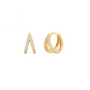 Omega Crystal Huggie Hoop Earrings