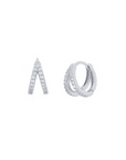 Omega Crystal Huggie Hoop Earrings