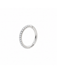 16 Gauge Pave Crystal Cartilage Hoop