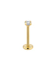 Titanium Push Fit Solitaire Labret Piercing