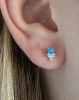 Twilight London Stud Earrings Blue Opal Earrings