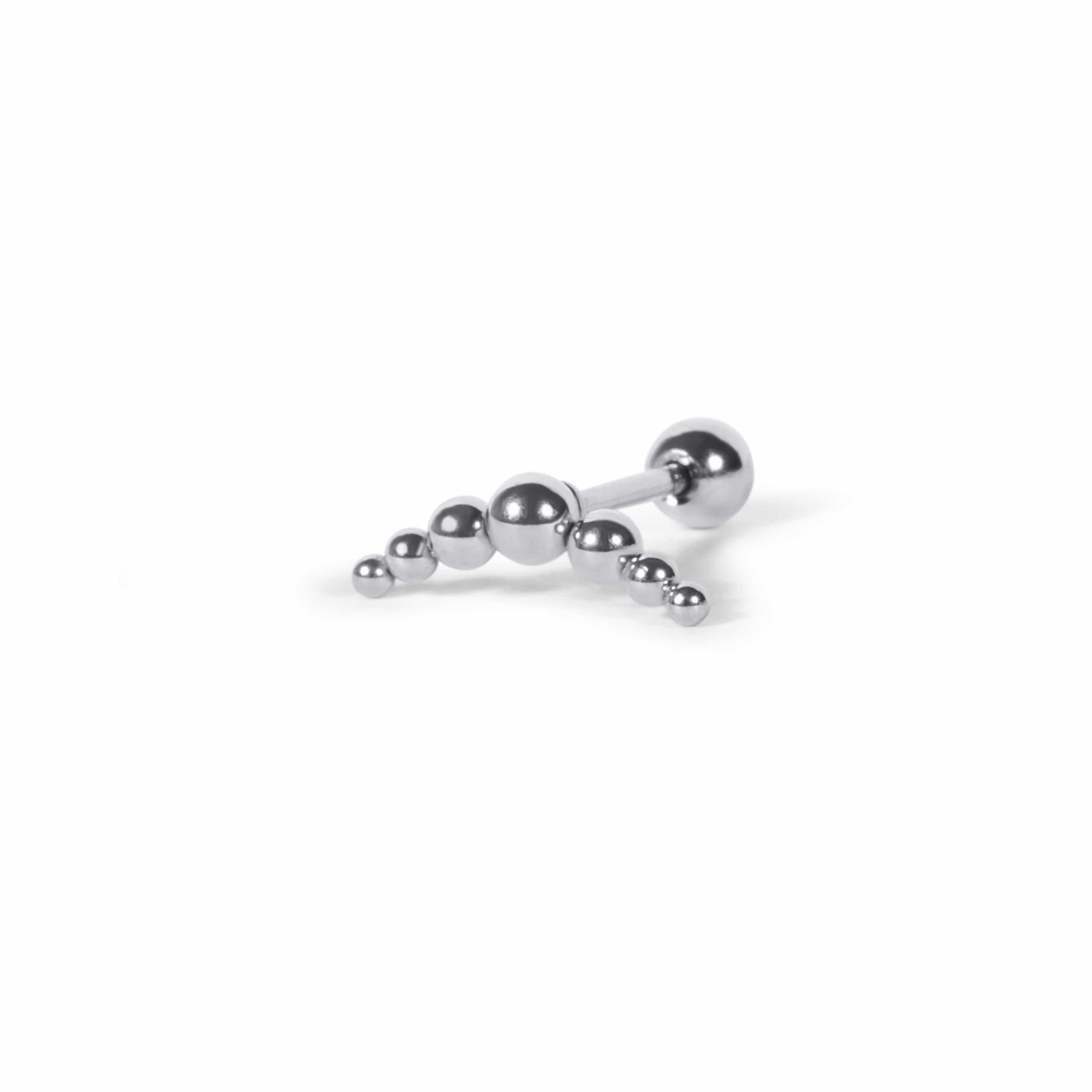 Twilight London Barbell Stud Silver Bubble Barbell Earring