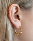 Twilight London Hoop Gold Bubble Hoop Earrings