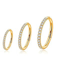 Twilight London Gift Set Gold Cartilage Clicker Hoops Gift Box