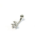 Twilight London Barbell Stud Silver Clover Curved Barbell