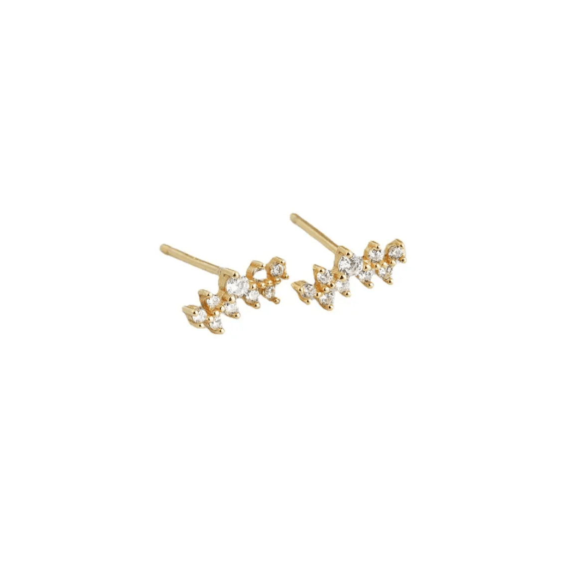 Twilight London Stud Earrings Gold Crystal Crawler Earrings