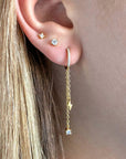 Twilight London Hoop Earrings Gold Lightening Solitaire Hoop Earrings