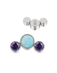 Twilight London Labret Piercing Opal Orb Curved Labret Earrings