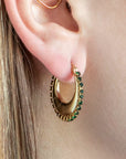 Twilight London Hoop Earrings Gold Orb Hoop Earrings