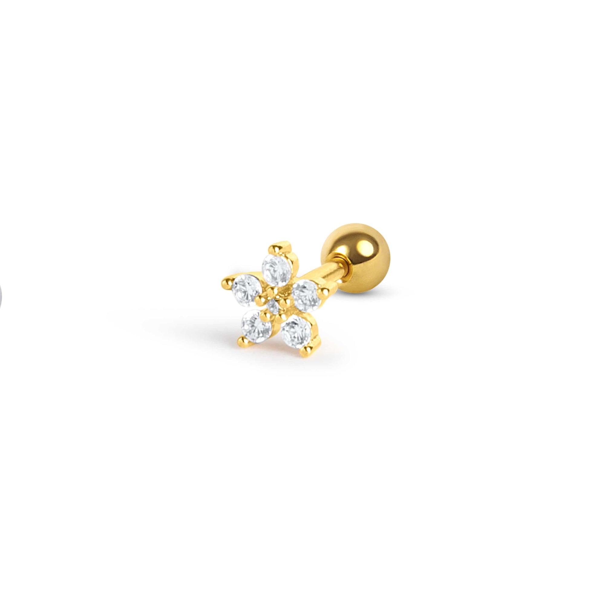 Twilight London Barbell Stud Gold Rose Barbell Piercing