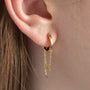 Twilight London Hoop Chain Huggie Hoop Earrings