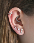 Twilight London Stud Earrings Crystal Cross Piercing