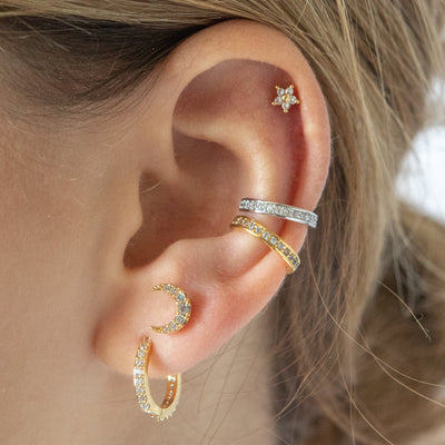 Forget Me Not Daith Piercing 14K main image 1