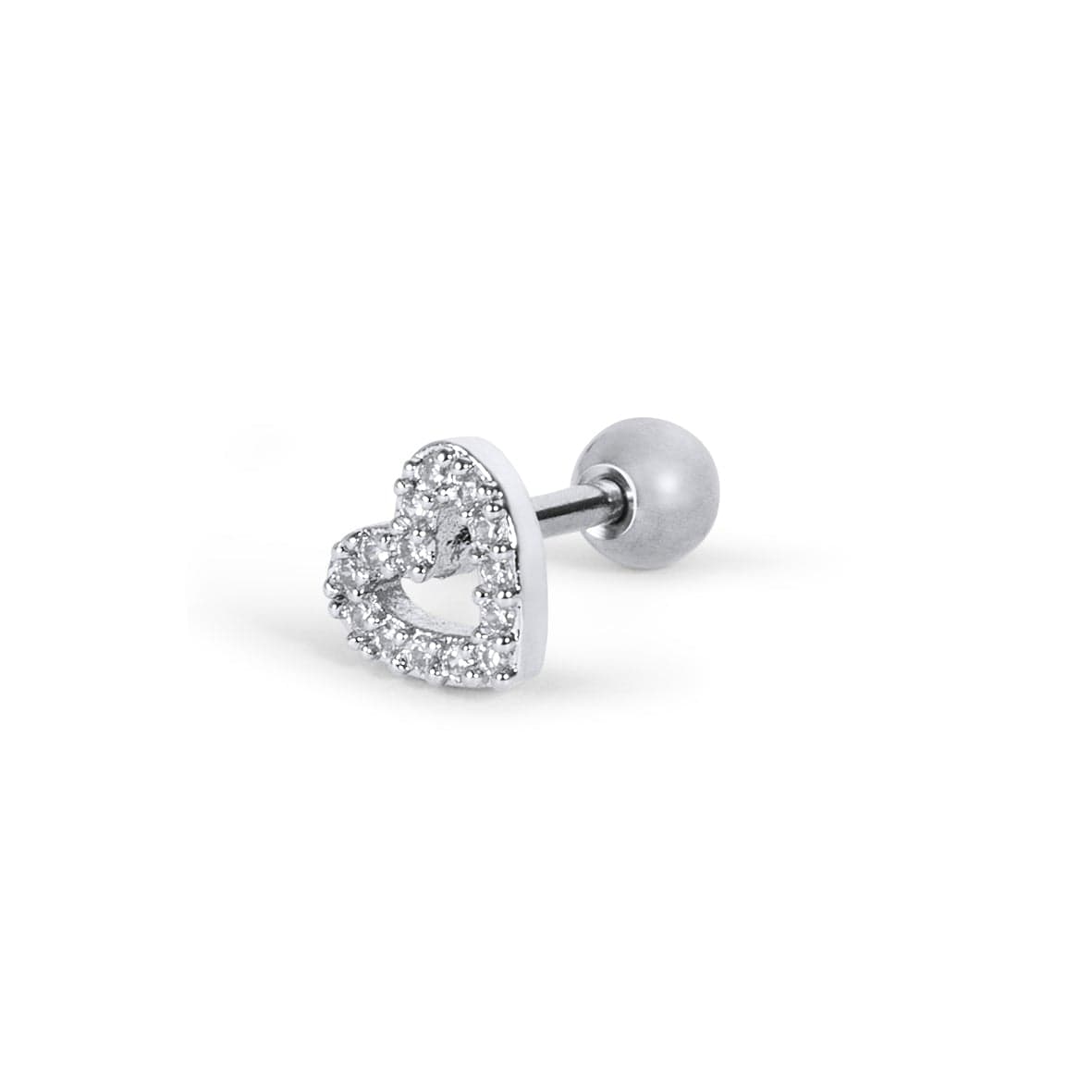 Twilight London Barbell Earring Silver Halo Heart Piercing