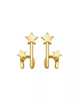 Twilight London Stud Earrings Gold Illusion Star Earrings