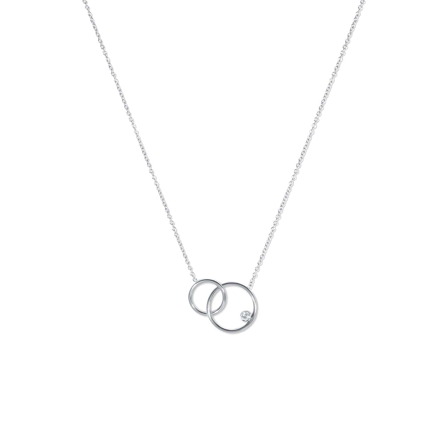 Twilight London Layering Necklace Silver Infinity Hoops Necklace