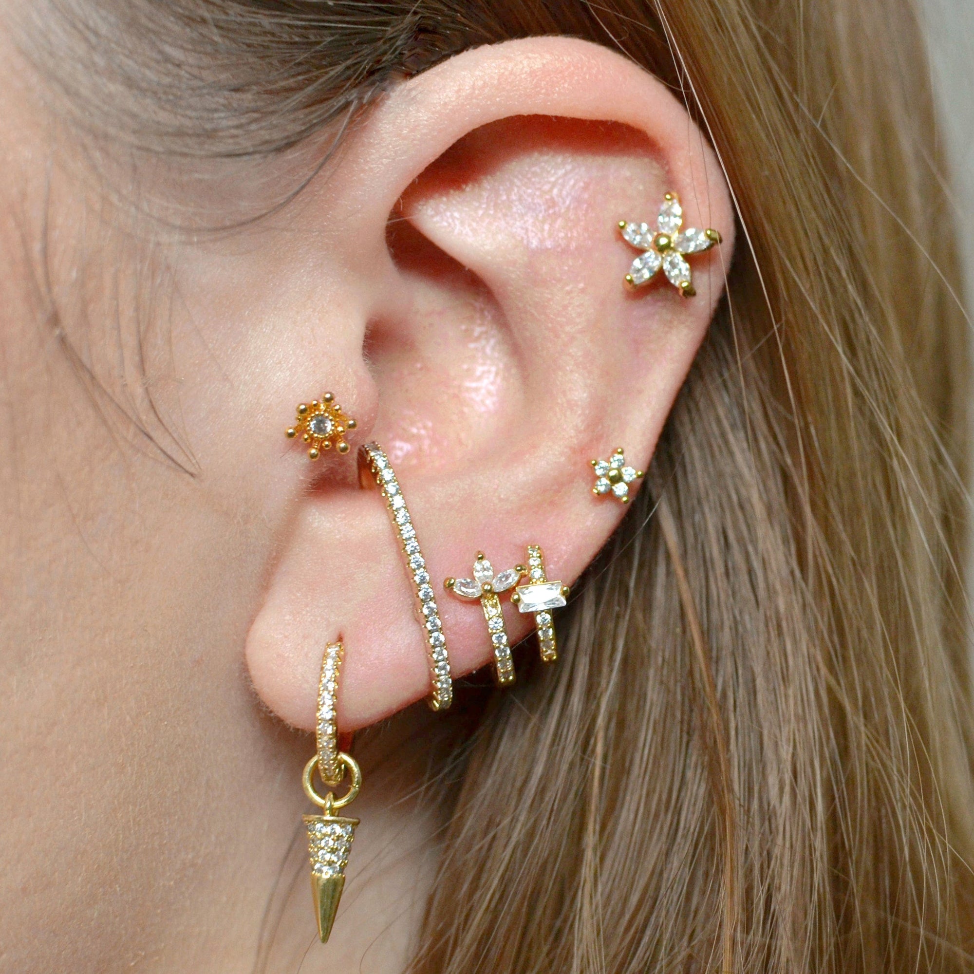 Twilight London Mini Hoop Lily Mini Huggie Hoop Earrings