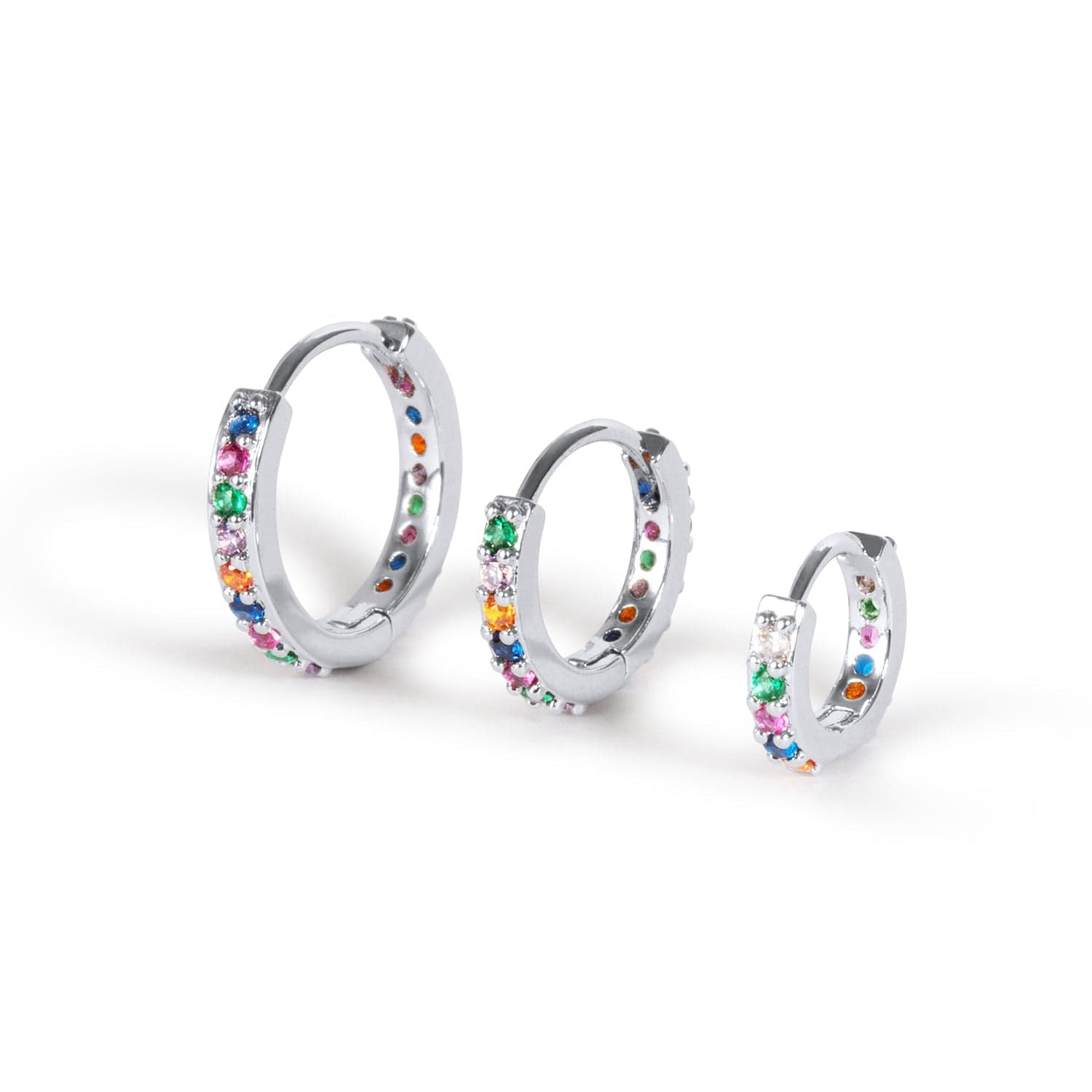 Multi Colored Huggie Hoop Earring