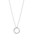 Twilight London Necklace Silver Razor Dot Hoop Necklace